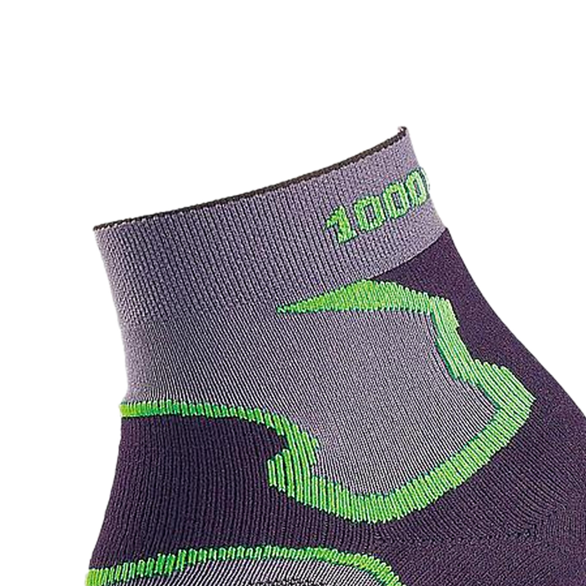 Womens/Ladies Fusion Socks (Grey/Black/Green) 3/3