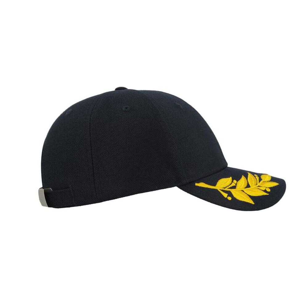 Winner Laurel Embroidered Cap (Pack Of 2) (Navy) 4/4