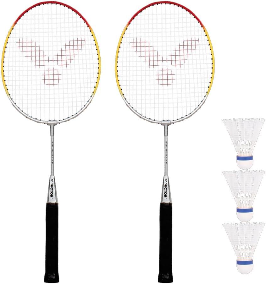 Victor Youngster Junior Badminton Twin Set & 3 Shuttles 1/2