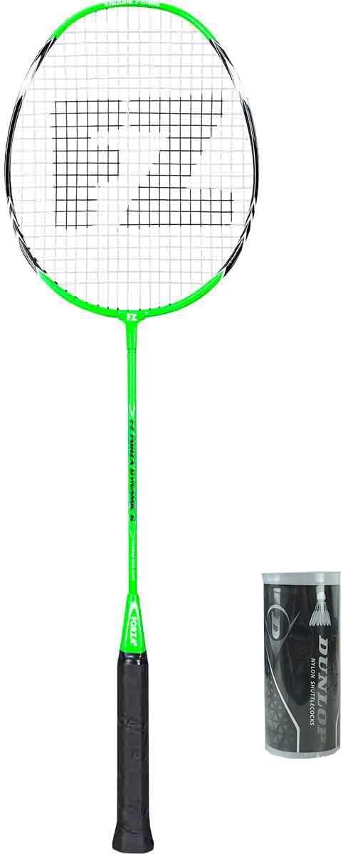 FZ Forza Dynamic Green Badminton Racket & Shuttles 1/3