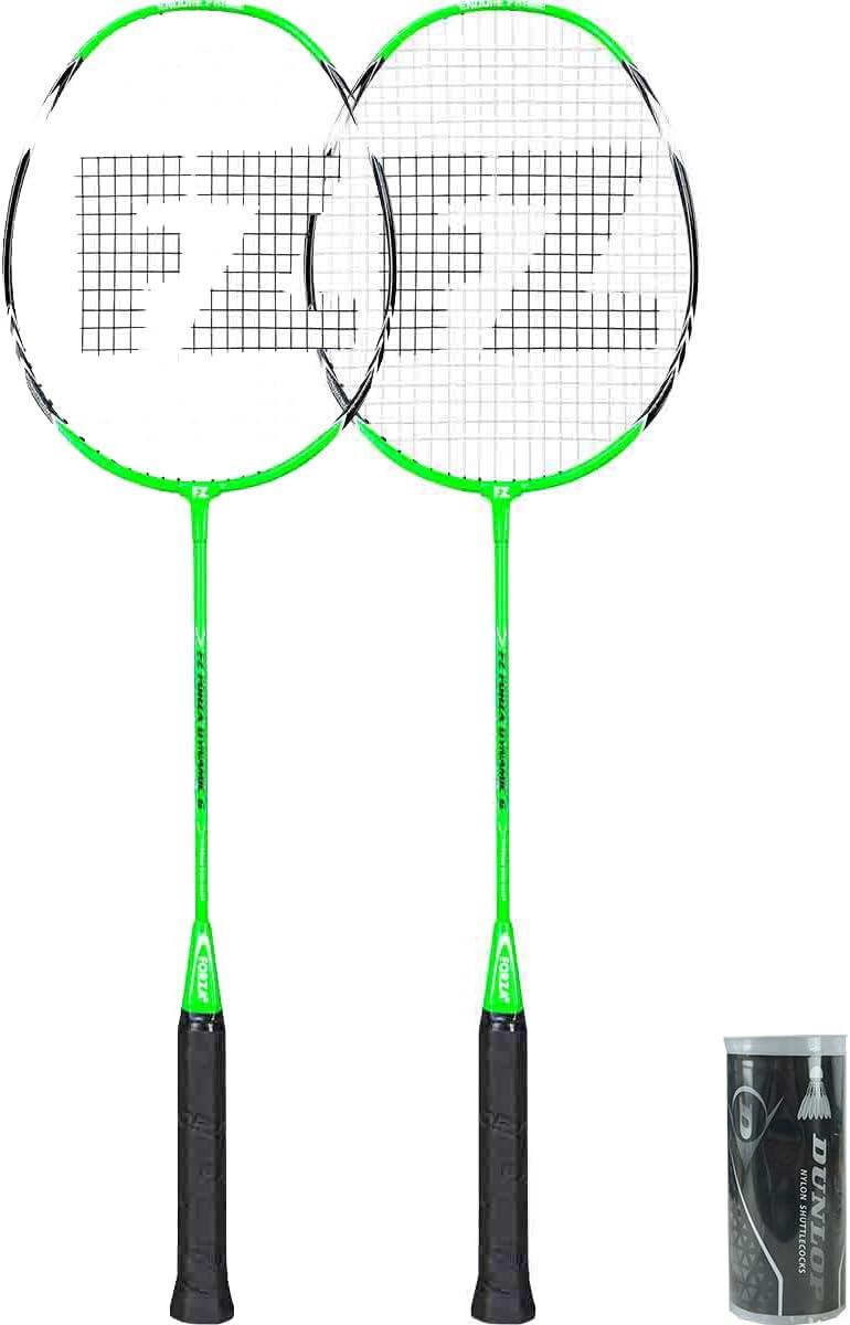 FZ FORZA FZ Forza Dynamic Green Badminton Racket Twin Set & Shuttles
