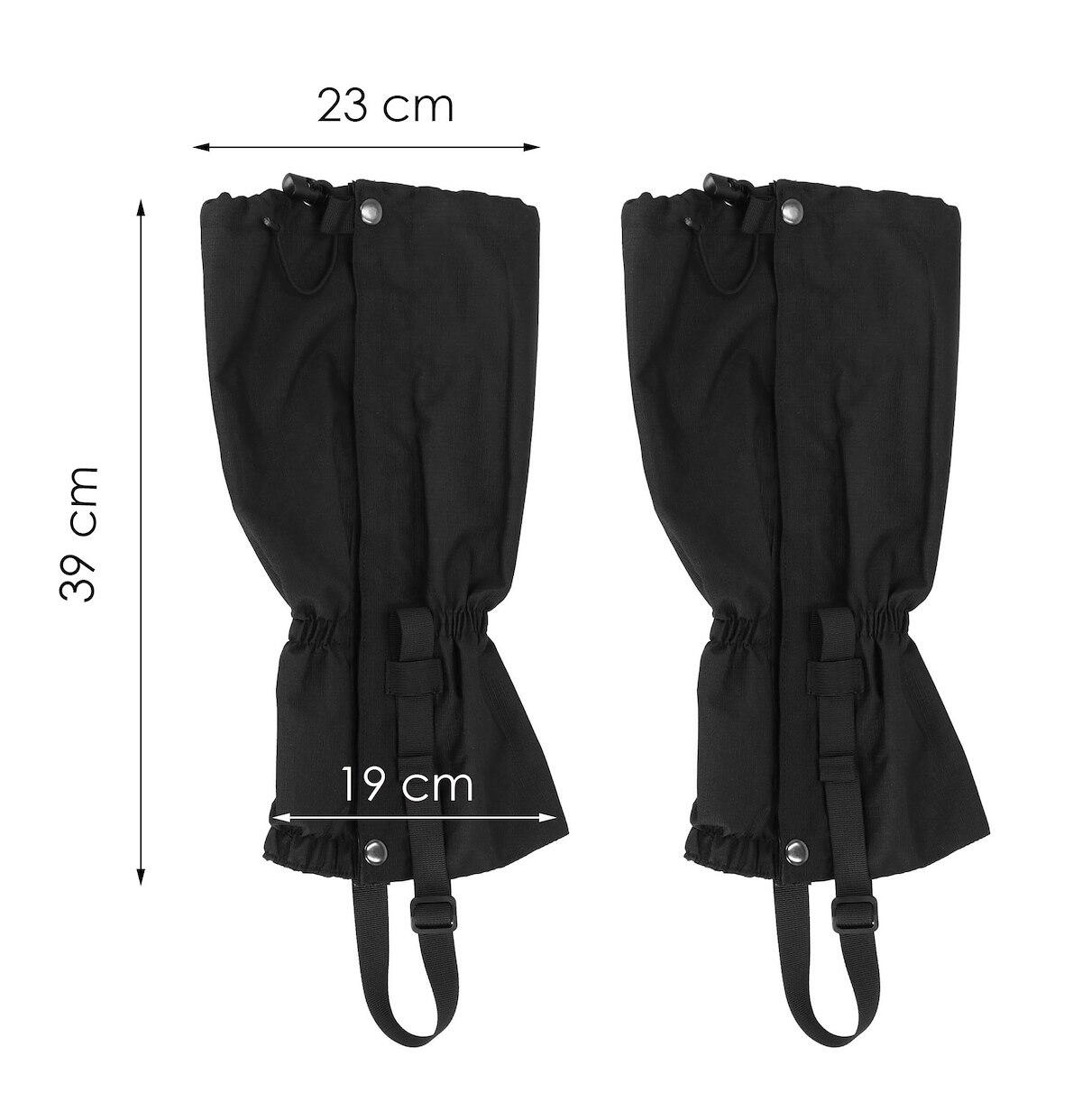 Stuptuty trekkingowe, wodoodporne ochraniacze na buty czarne 7/7