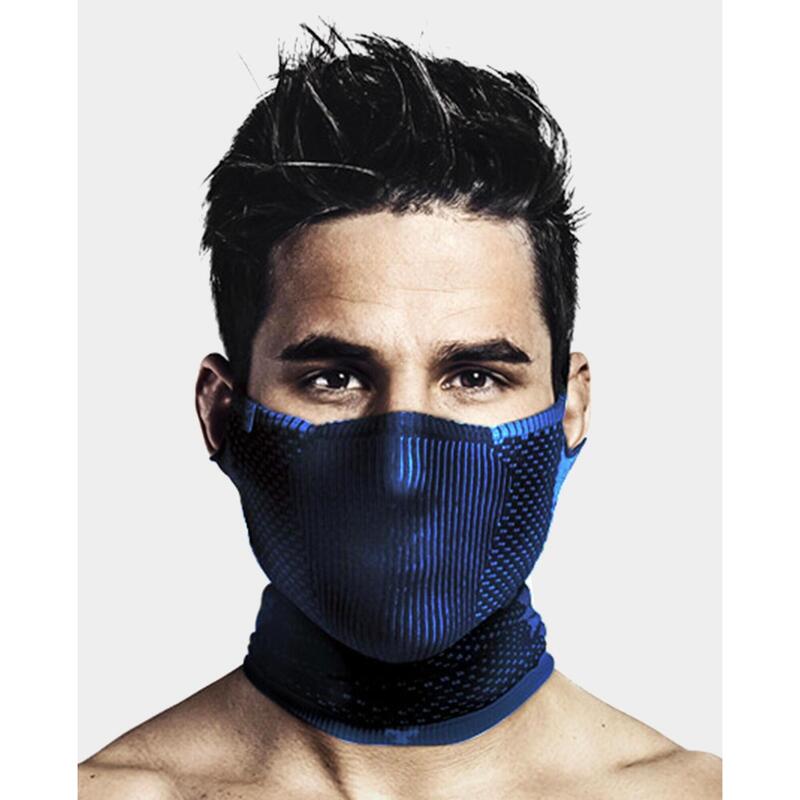 Masca pentru sportivi Mask F5 cu filtrare particule Negru/Albastru