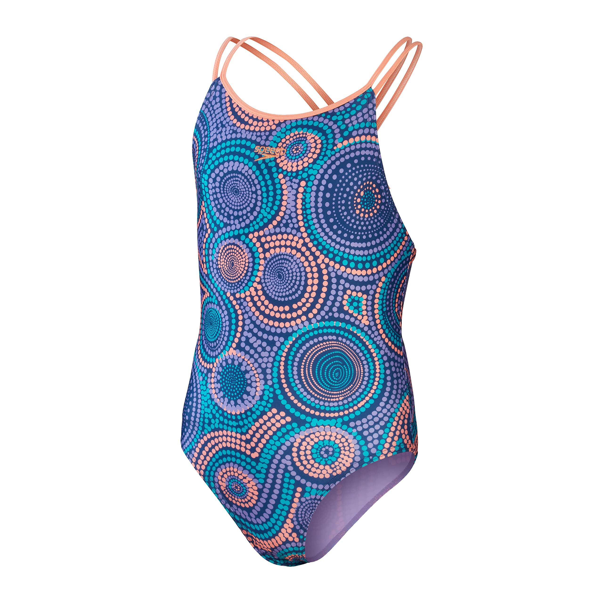 SPEEDO Speedo Girl's Allover Double Thinstrap Swimsuit Swimming Costume