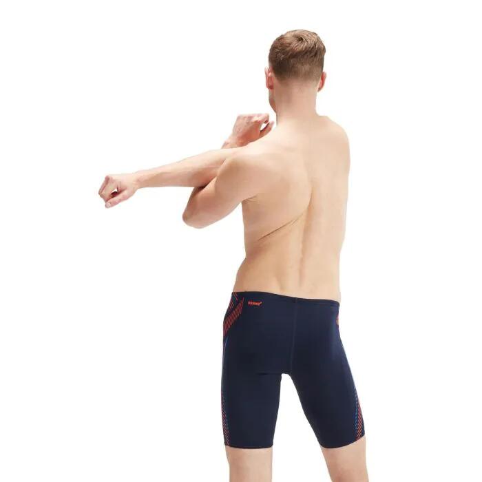 Speedo Heren Tech Paneel Jammer Echt Marine/Vulkanisch Oranje/Echt Kobalt