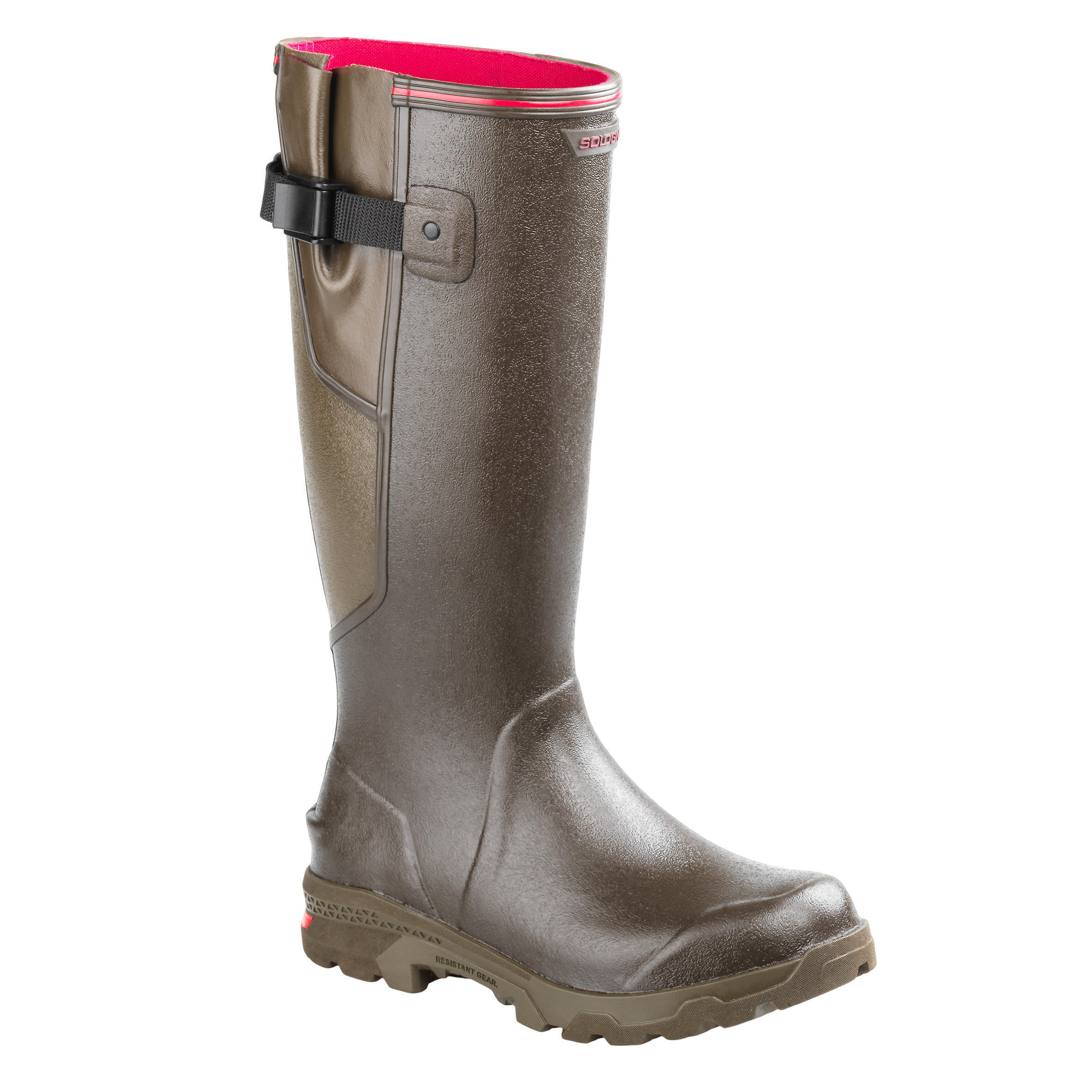 Refurbished Womens Tall Wellies - Brown - B Grade 1/7