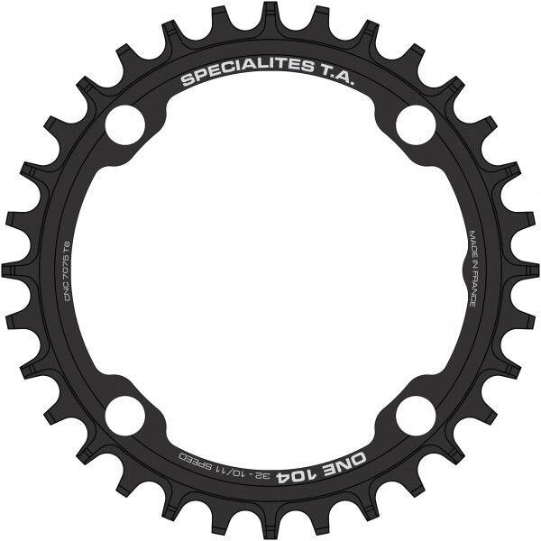 PLATEAU Diam 104 30 Dents 4 Branches ONE 10/11/12V Noir Mat 1/1