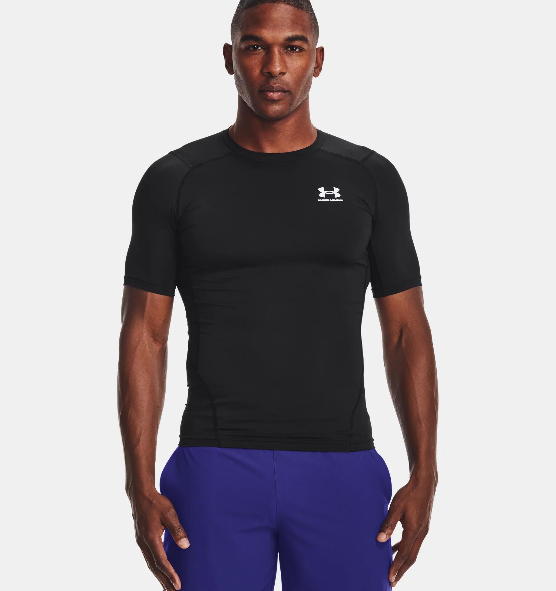 UNDER ARMOUR Under Armour Heatgear® Lycra T-shirt Zwart Voor Heren
