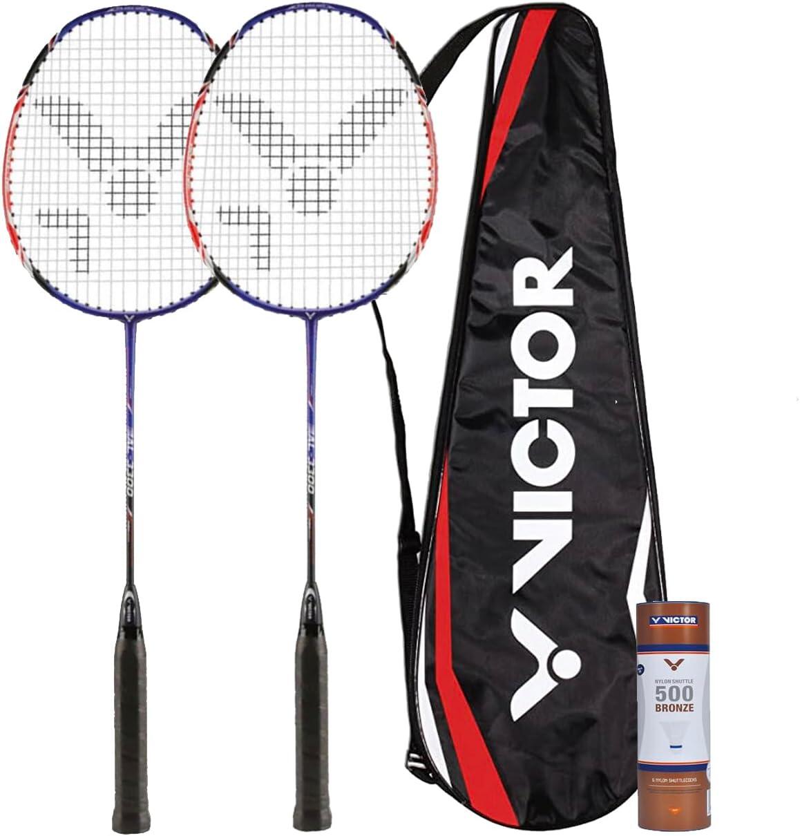 Victor 3300 Badminton Twin Set, including Carry Case & 6 x Victor Shuttles 1/3