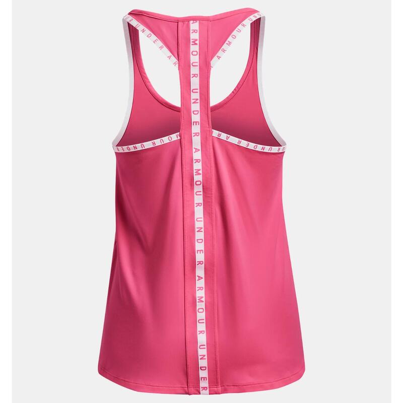 Camiseta Sin Mangas Under Armour Mujer Rosa Con Espalda En T