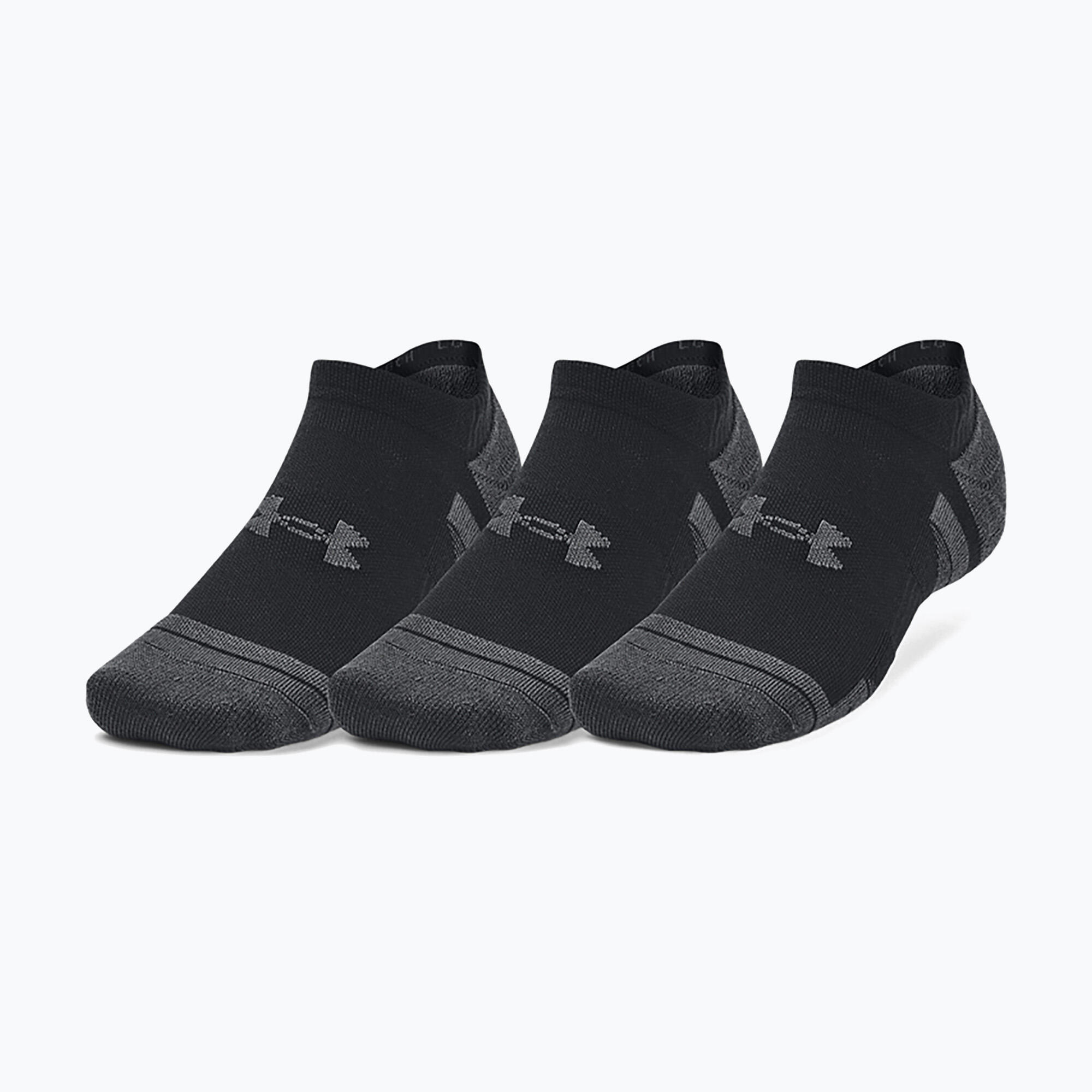 Lot de 3 paires de chaussettes invisibles noires Under Armour Performance Tech 5/5