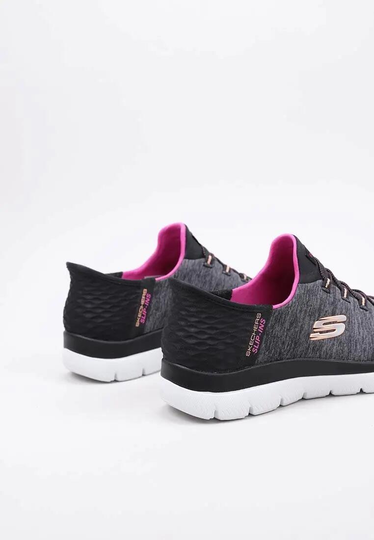Baskets de sport femme SKECHERS SUMMITS SLIP-INS noires 5/5