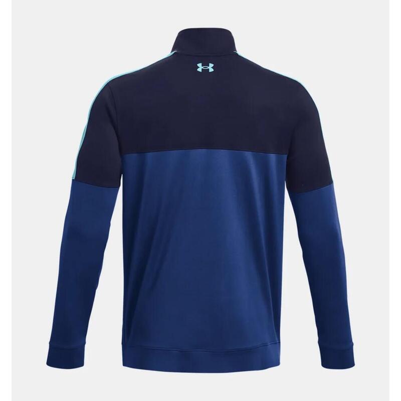 SWEAT 1/4 ZIP UNDER ARMOUR GOLF BLEU