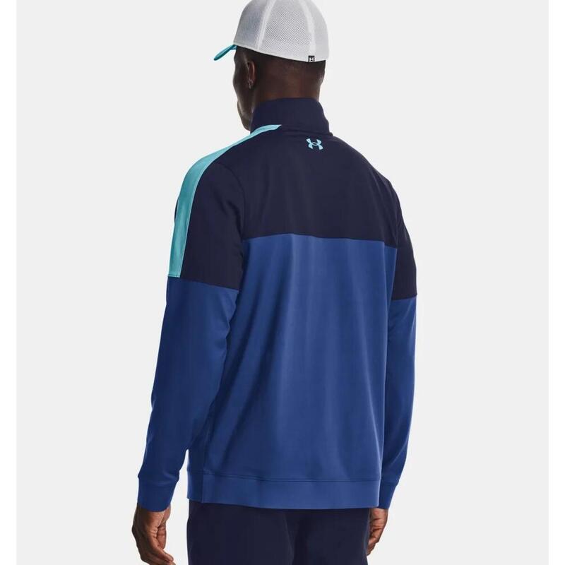 SWEAT 1/4 ZIP UNDER ARMOUR GOLF BLEU