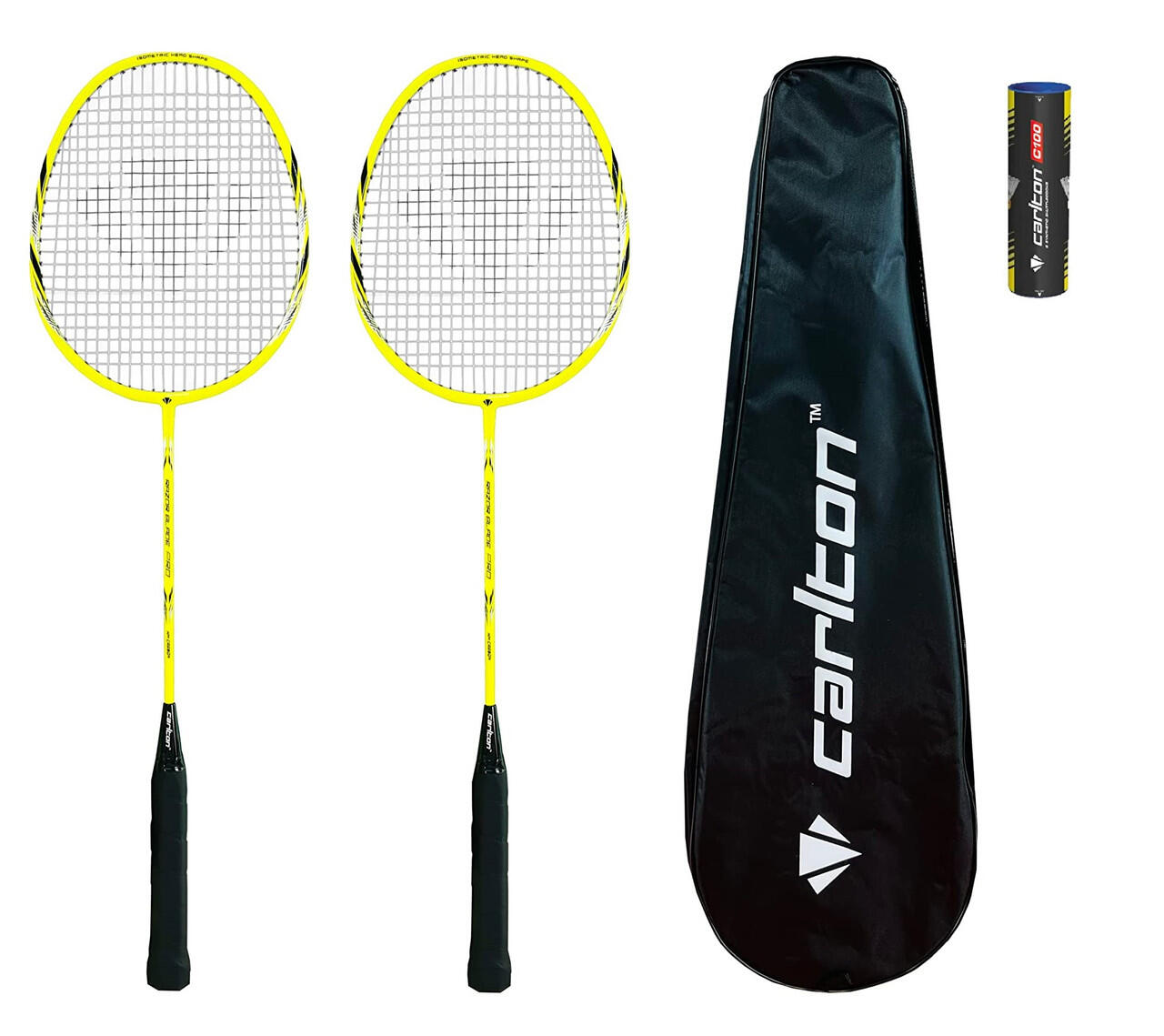 CARLTON Carlton Razorblade Pro Badminton Racket Twin Set, Covers & 6 Shuttles