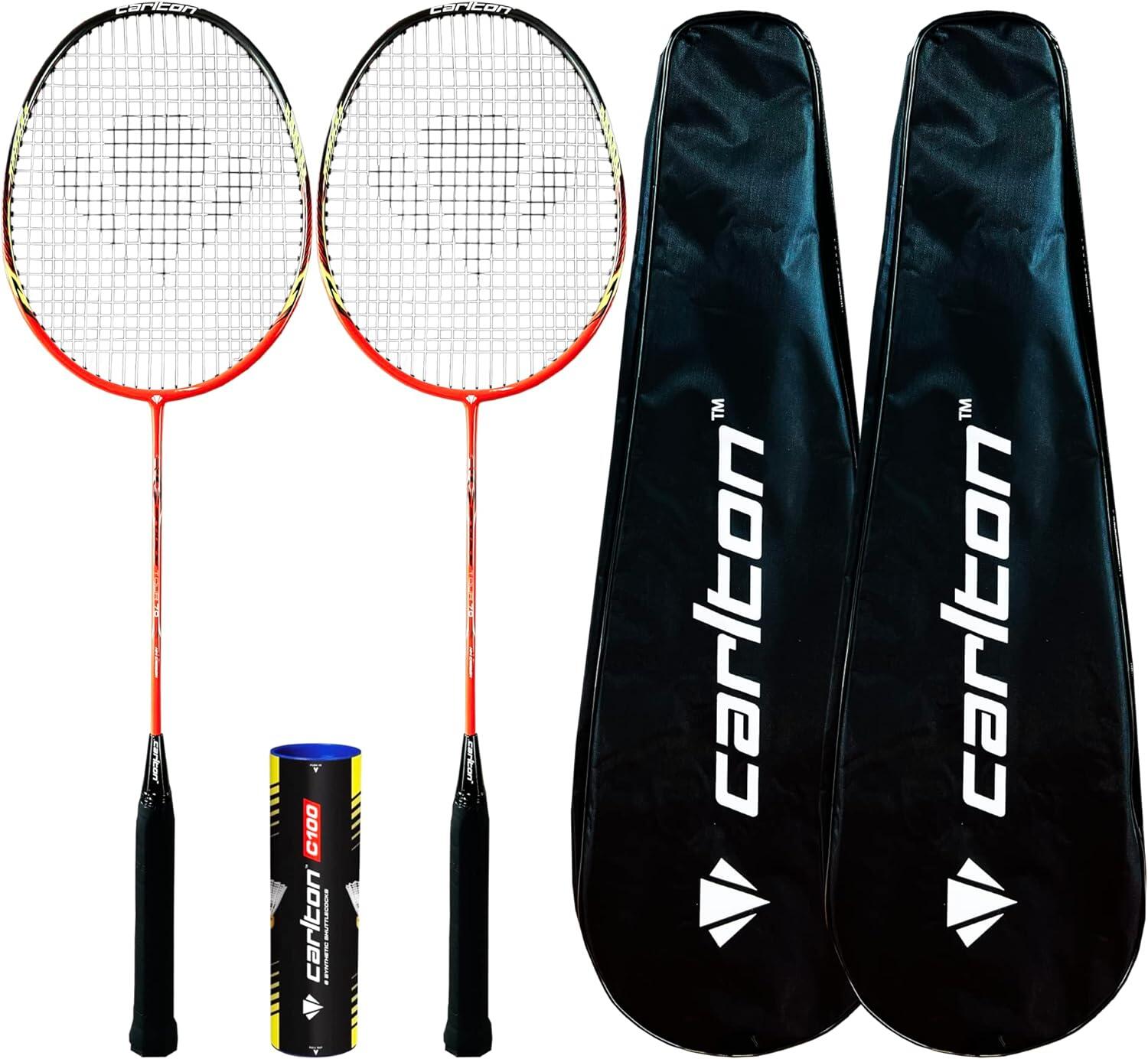 CARLTON Carlton Airblade Tour 70 Badminton Racket Twin Set, Covers & Shuttles