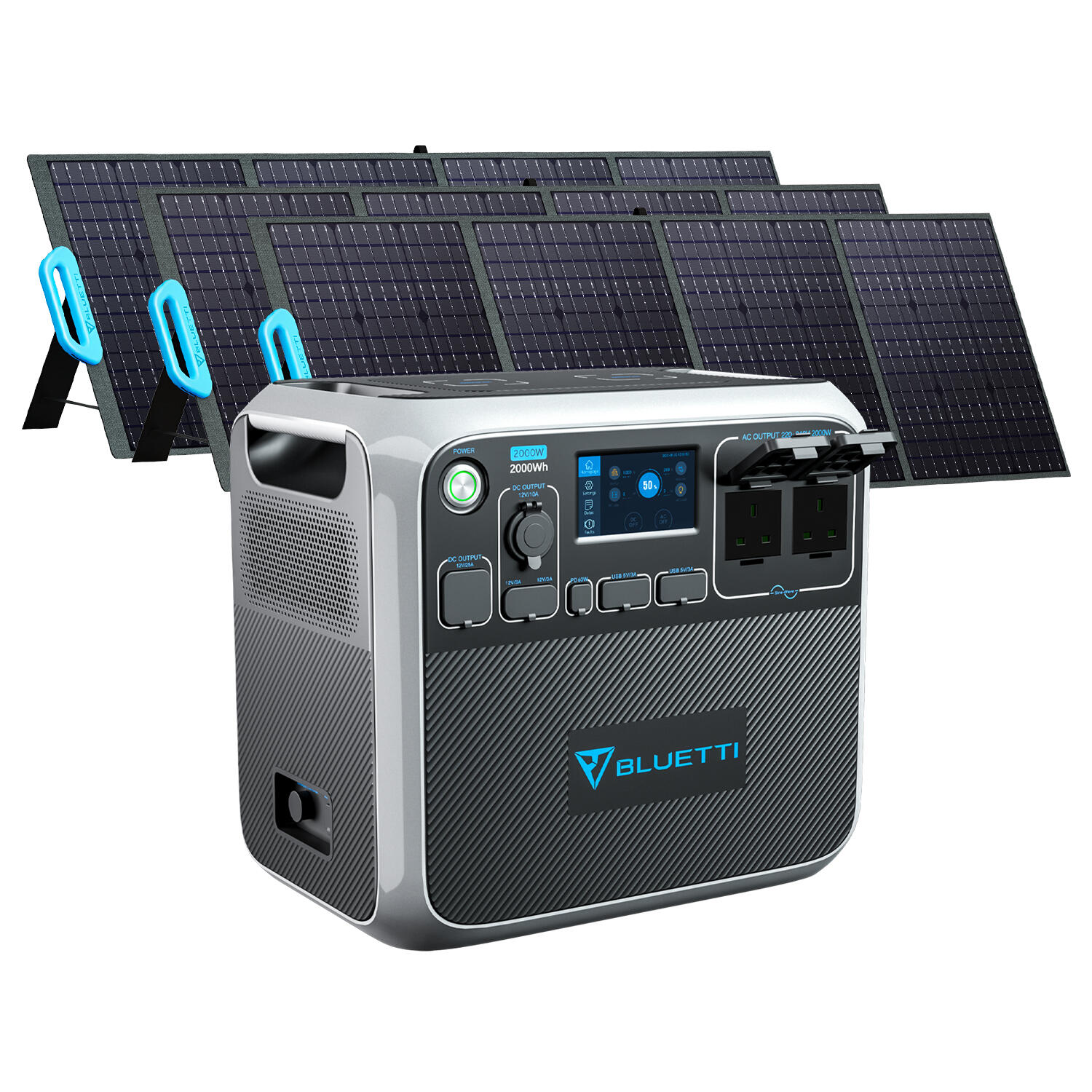 BLUETTI BLUETTI Solar Generator AC200P+3*PV200 Solar Panel 200Wh Lifepo4 for Camping,RV