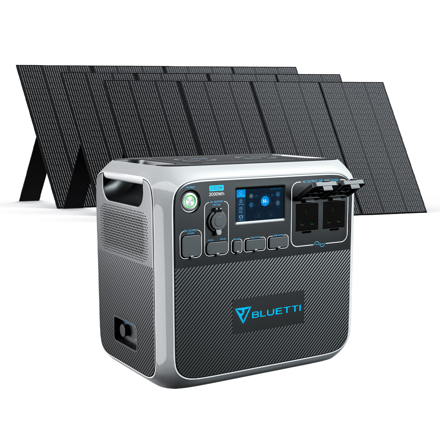 BLUETTI BLUETTI AC200P Solar Generator+3*PV350 Solar Panel 2000Wh Lifepo4 For Caravan