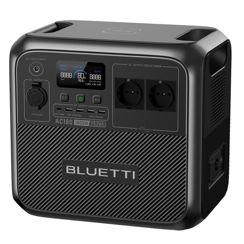 BLUETTI Générateur Électrique Portable AC180 1152Wh Batterie LiFePO4 pour Voyage