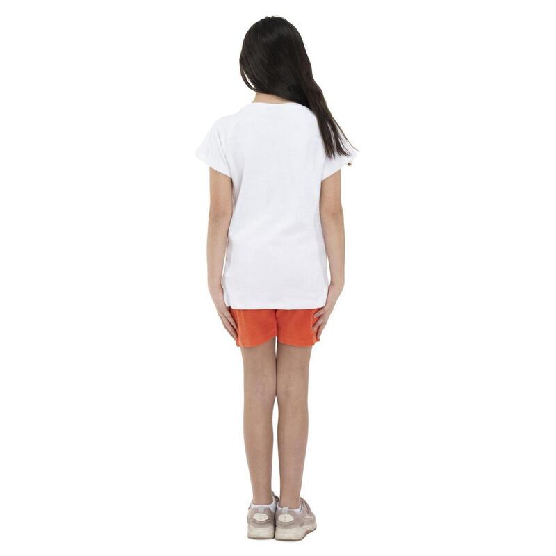 T-shirt felpuda colorida para menina