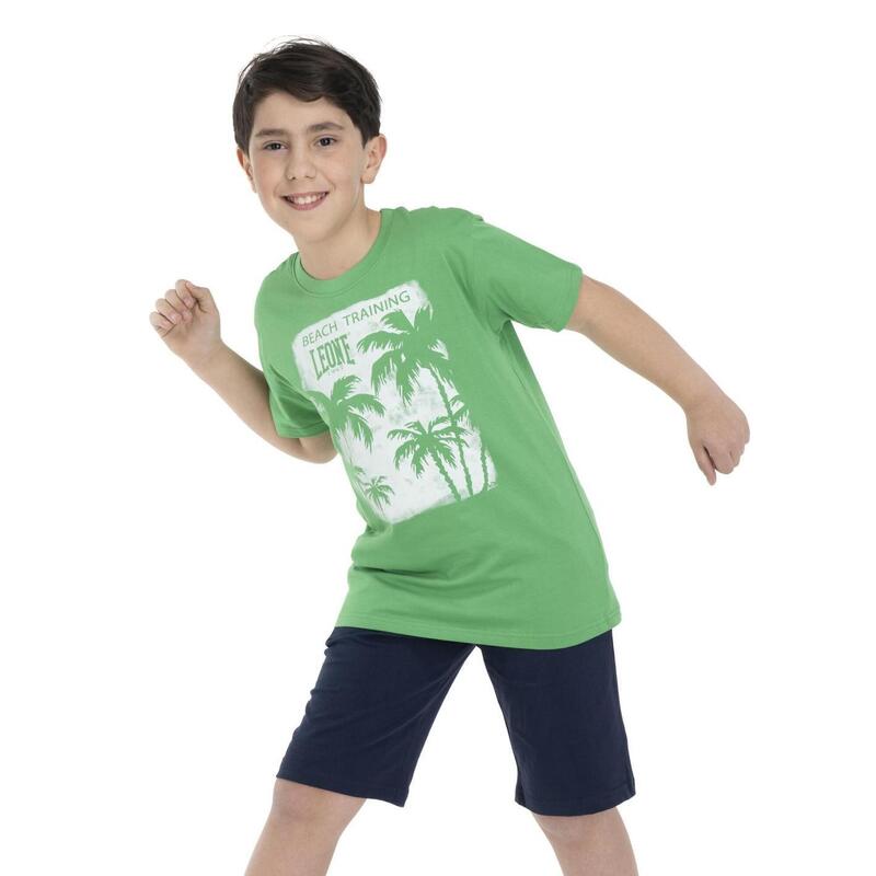 T-shirt infantil com estampa de palmeira de praia