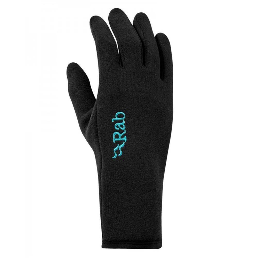 Rab Womens Power Stretch Contact Fleece Gloves Black -  2