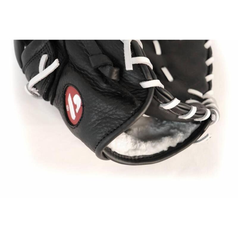 Mănușă de baseball din piele GL-301 REG, 12,5''; neagră, prima bază