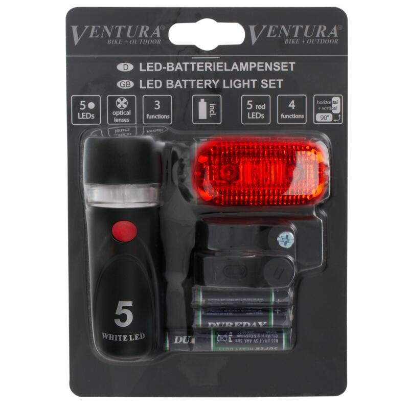 Ventura Beleuchtungsset LED-Batterien schwarz