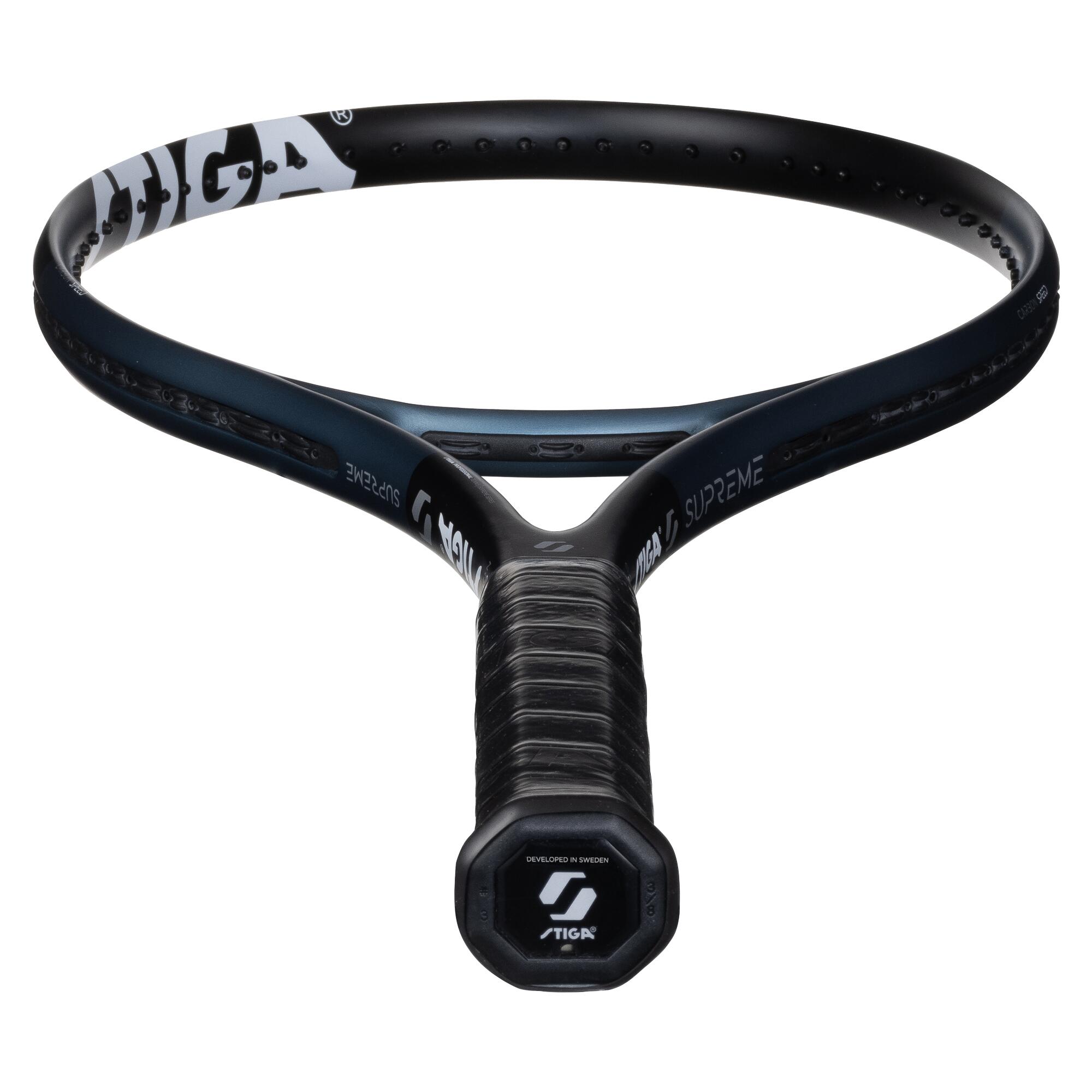 Raqueta de tenis Supreme Negro/Azul sin cuerdas 2 3/3
