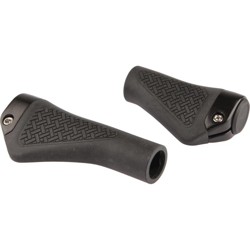 Handvatpaar Grips in style #45 - 132/100 mm met lockring  - zwart