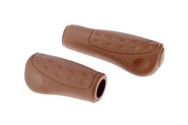 WESTPHAL Handvatpaar #436 Ellipsis Softgrip 92/122mm/ø23mm - bruin
