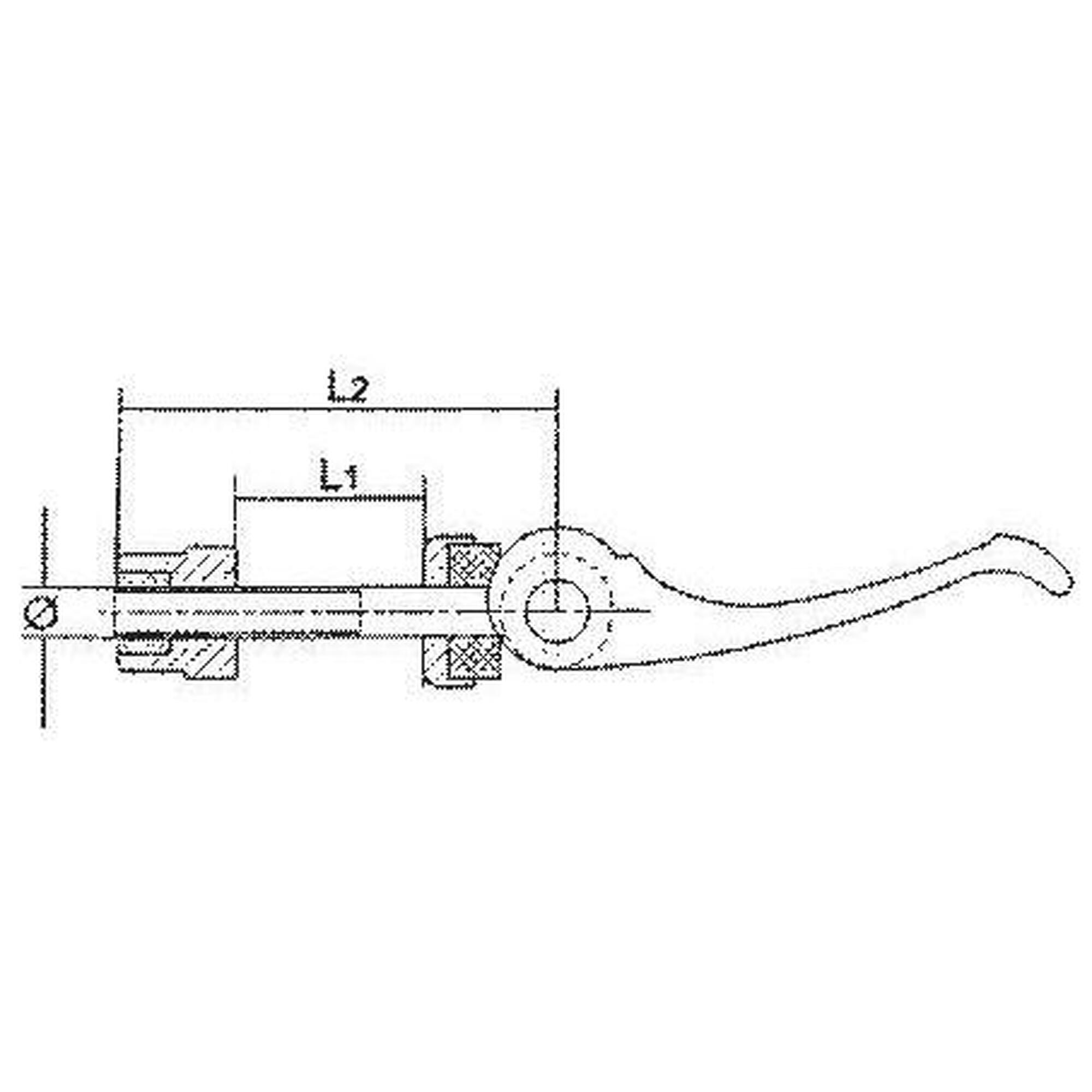 Aluminium zadelpen snelspanhendel M6 x 60 mm -