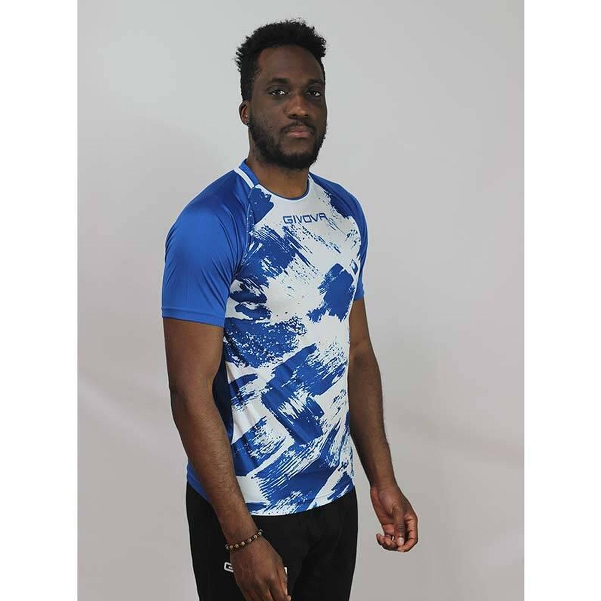 Cămașă sportivă Givova Interlock Royal -Wit 2xs - Breathable & Light