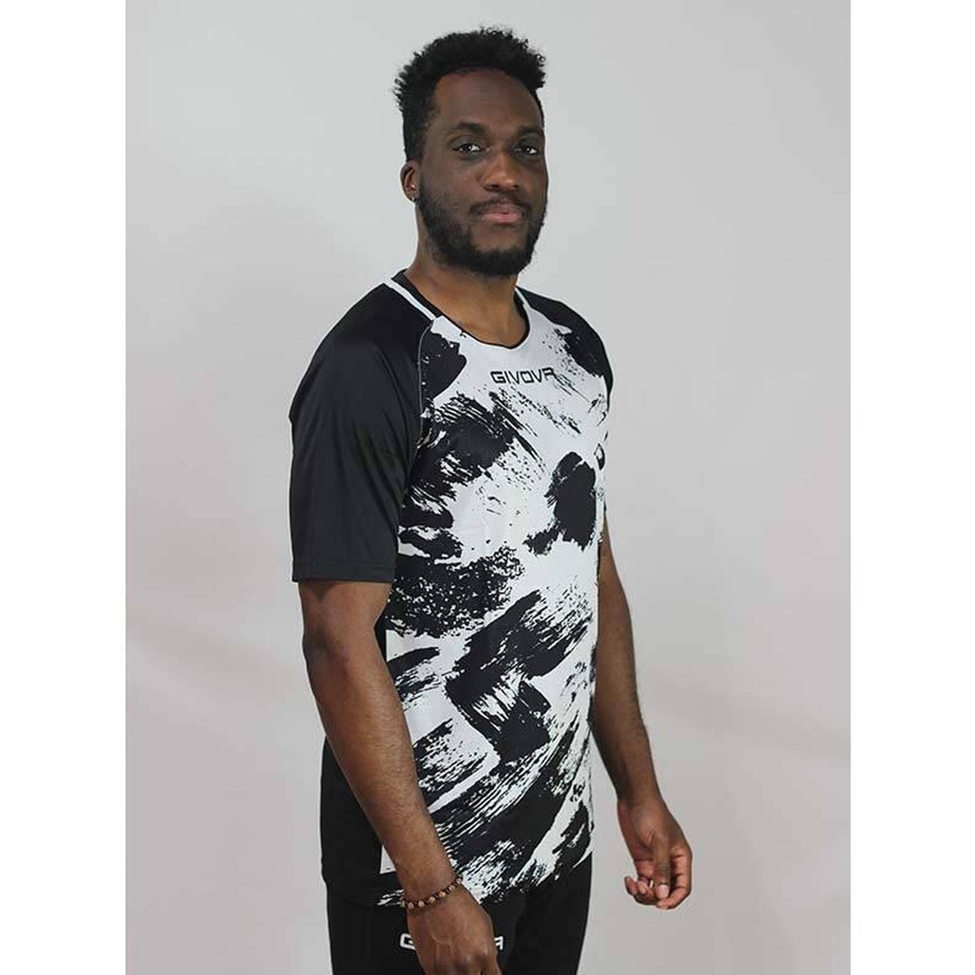 Camiseta de Fútbol Givova Art Blanco/Negro Poliéster