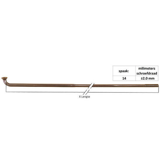 Sapim Speichen 14-296 X-Strong Edelstahl mit Nippel (100 Stück)
