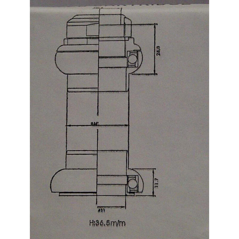 TECORA BALL TEAT SET1 1/8 pouce Cartr Alu 30.0 Cône POLI