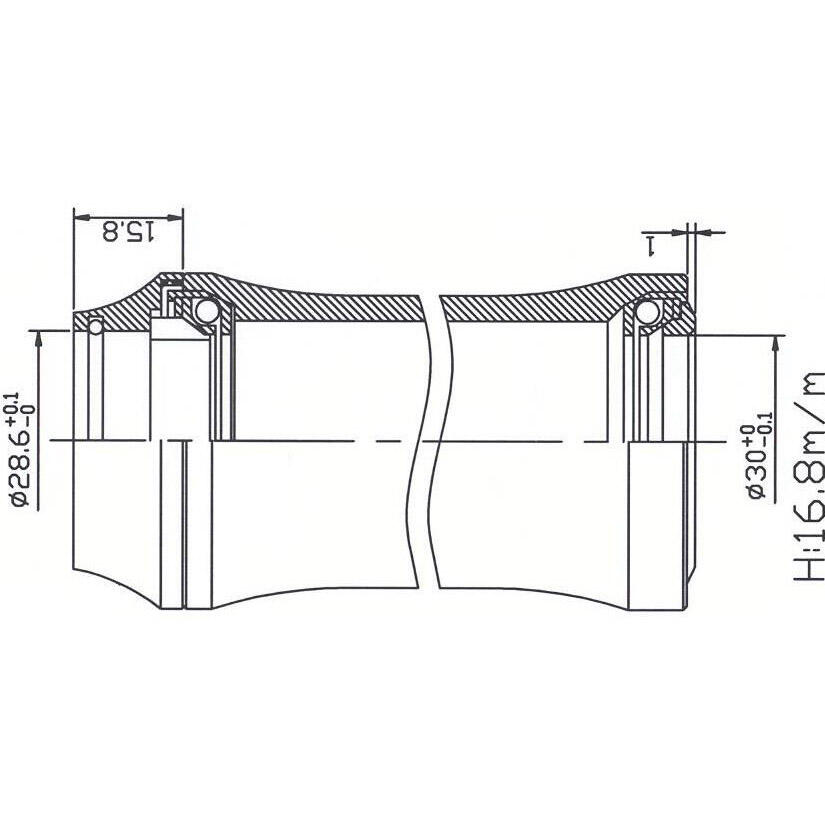 Tecora sterzo integrato 1 1/8 inch 45x45 cart.30.0 nero. 2/2