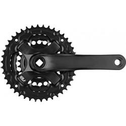 Samox crankset 175 mm triple 42/32/22 t mat zwart - 4 mm