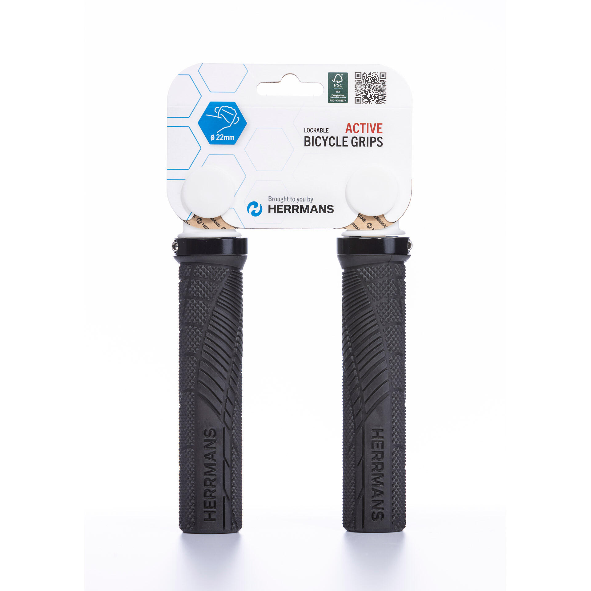 Herrmans Lenkergriffe Shark Lock schwarz, 130mm, Ø 22mm 2/5