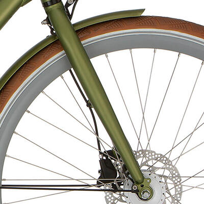 Cortina mozzo db voorvork nutmeg green matt – betrouwbare fietsvoorvork