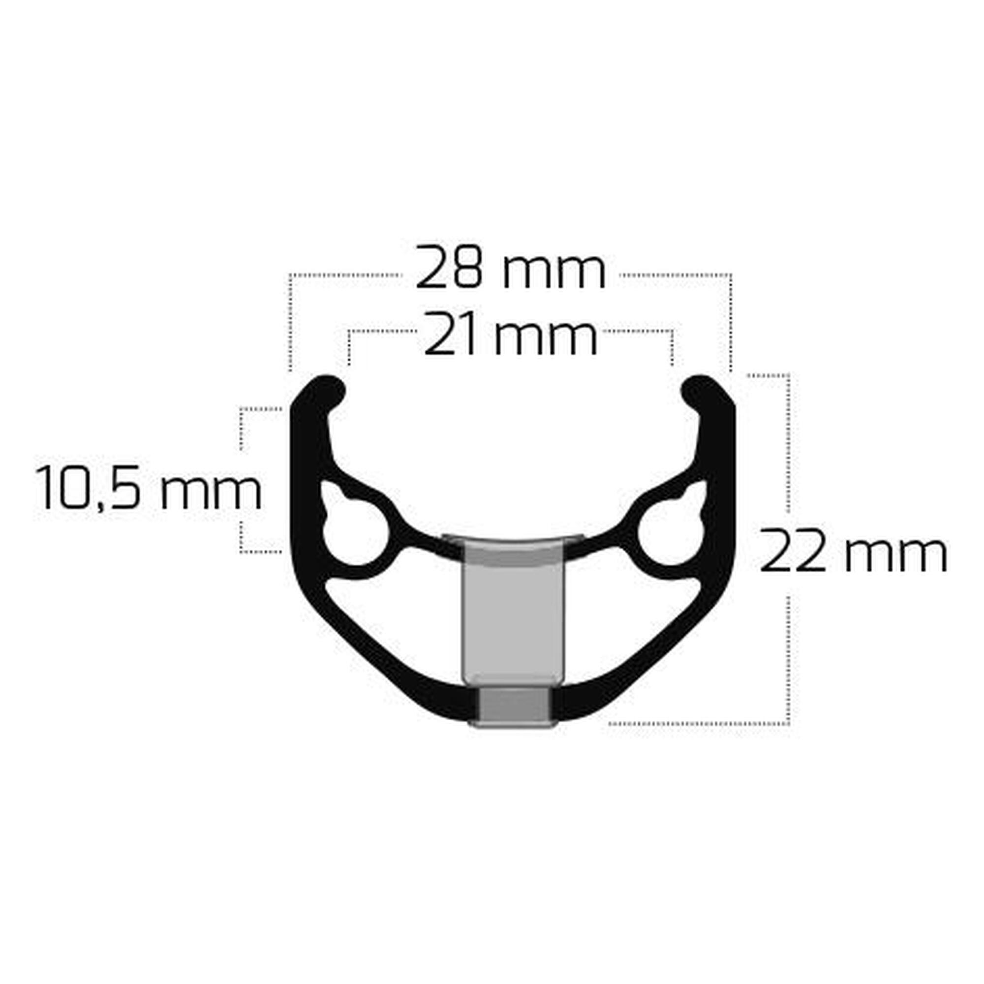 Ryde Velg ZAC 421 28/29" / 622*21C aluminium 36 gaats 14G zwart geslepen