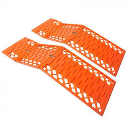 Proplus Vouwbare Anti-slipmat voor Voetruigne 60 cm Oranje 2 stuks