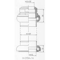 Tecora balhoofdstel1 1/8 inch draad cartr alu 30.0 conus zwart