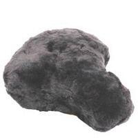 housse de selle 26 x 24 cm peau de mouton anthracite