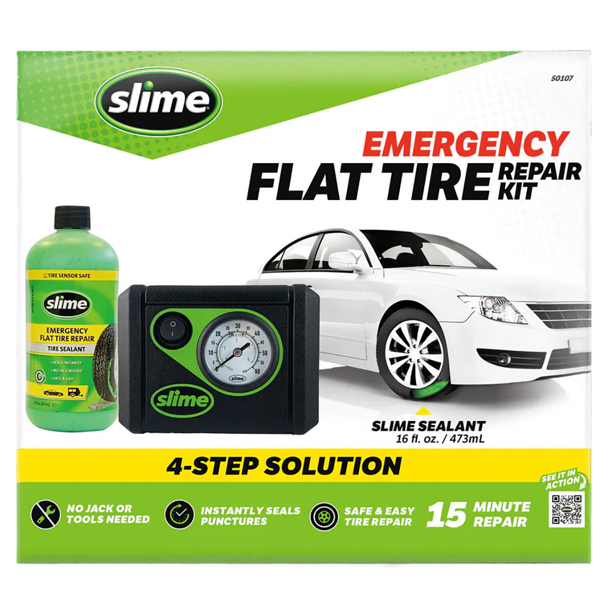 Slime Smart Repair - Kit d'emergenza per pneumatico forato. 2/3