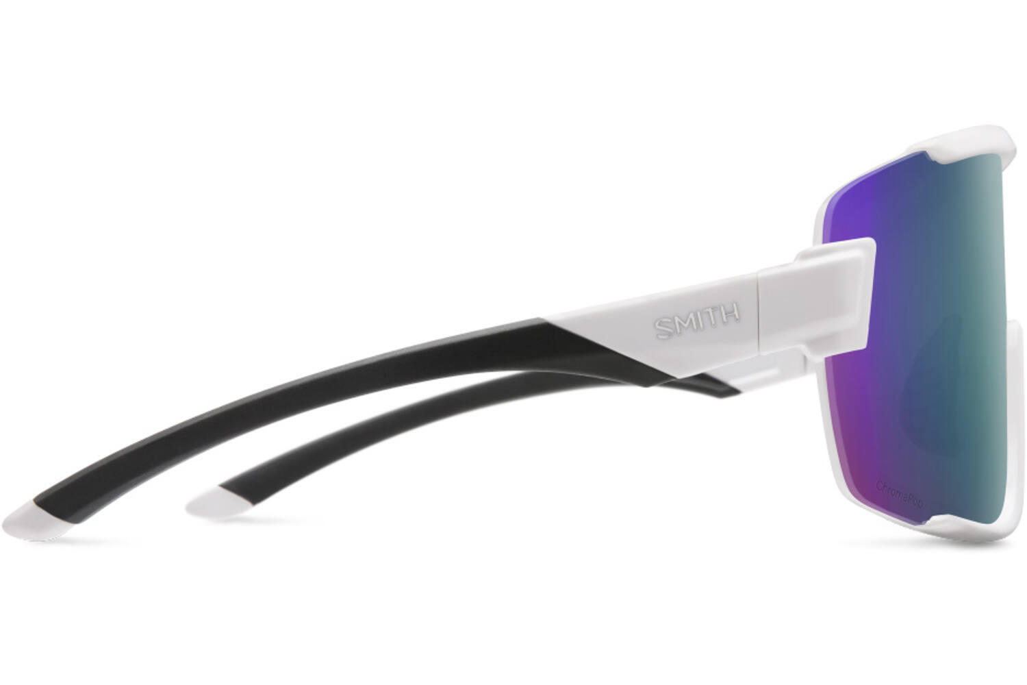 Lunettes Smith Wildcat Blanc - Ecran ChromaPop Violet Mirror 3/4