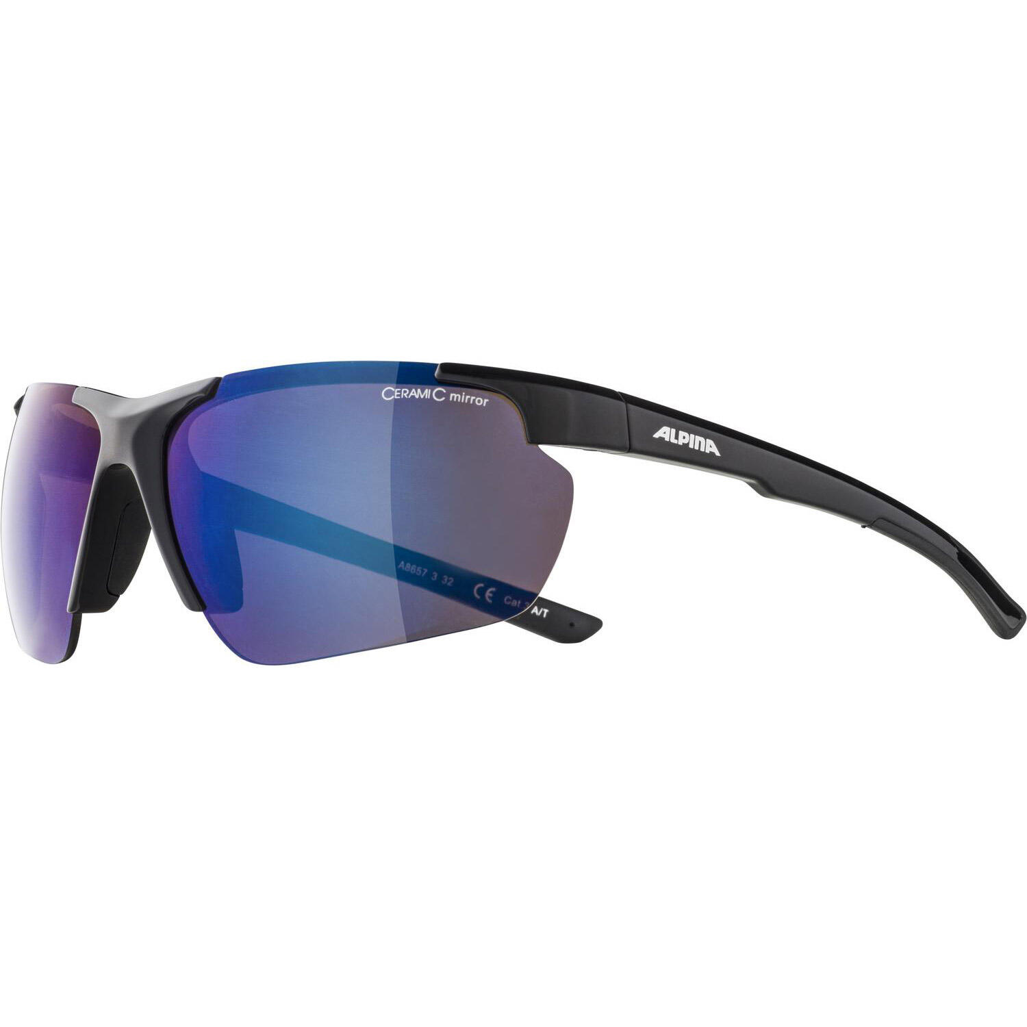 Gafas deportivas Alpina Defey HR negras con lentes azules 4/5