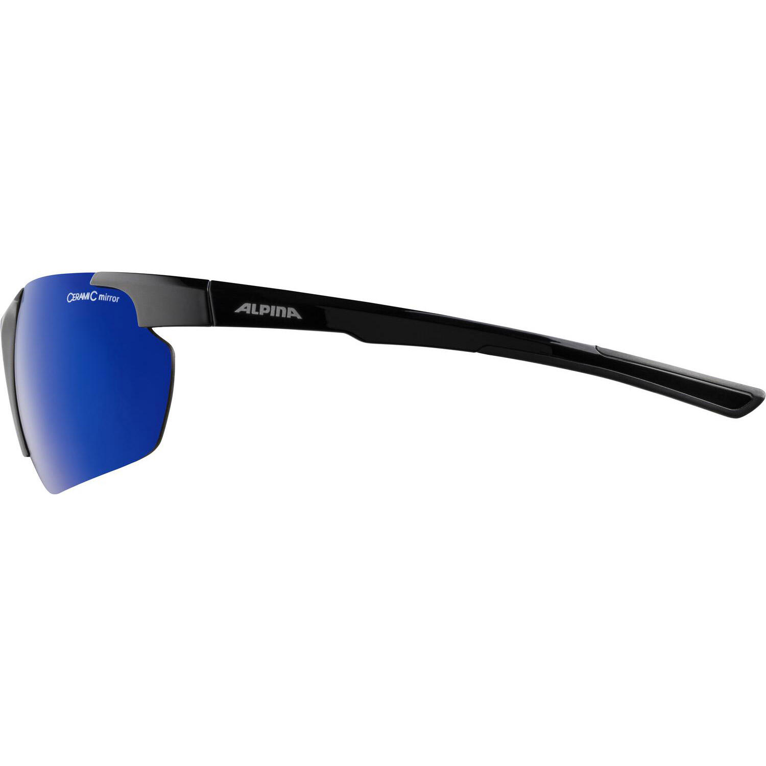 Gafas deportivas Alpina Defey HR negras con lentes azules 3/5