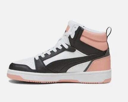 Puma - Rebound v6 bco/negro/rosa 393831-07