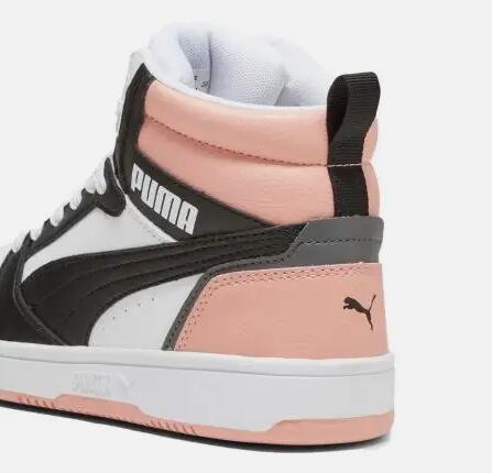 Puma - Rebound v6 bco/negro/rosa 393831-07 3/5